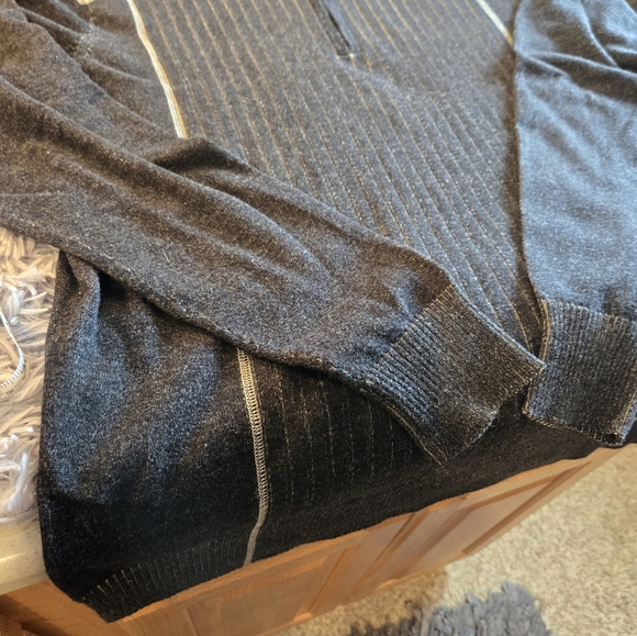 Trend by F/X Fusion Zip Cable Mock Sweater Size Large - Picture 7 of 16